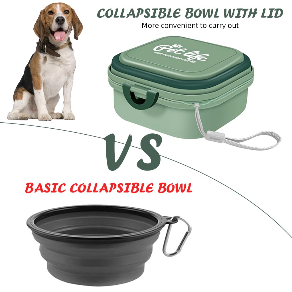 Qpets Dog Water Bowl Food Bowl Outdoor Folding Dog Food Bowl Water Bowl Twin Food Bowl Design Carry On Pet Food Container Feefing Bowl for Cat Dog Qpets Dog Water Bowl Food Bowl Outdoor Folding Dog Food Bowl Water Bowl Twin Food Bowl Design Carry On Pet Food Container Feefing Bowl for Cat Dog
